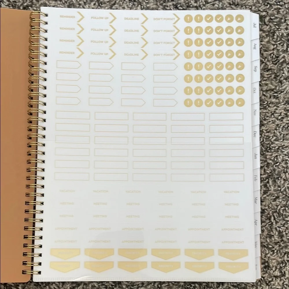 Cambridge Tan Weekly/Monthly Monthly Agenda/Planner
